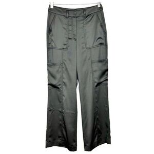 White House Black Market NWT Wide Leg Belted Utility Pants / Silk Feel